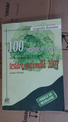 TESTARE NATIONALA 100 DE VARIANTE SUBIECTE GEOGRAFIA ROMANIEI foto