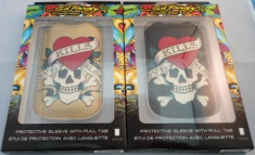 Husa Pouch Ed Hardy LKS iPhone 4 / 4S / 3G / 3GS Auriu foto