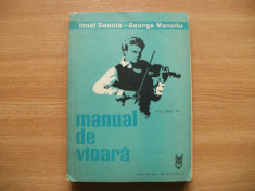 Manual de Vioara Volumul IV - Ionel Geanta si George Manoliu - Editura Muzicala foto