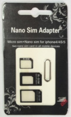 Adaptor SIM - MicroSIM - NanoSIM foto