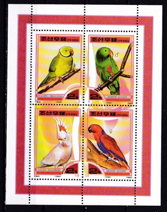 Coreea 2000 fauna pasari MI 4313-4316 ( bl.457) MNH w29