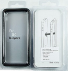 Bumper fit case iPhone 5C Negru foto