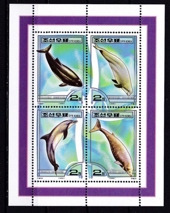 Coreea 2000 fauna marina balene MI 4297-4300 (bl.453) MNH w29