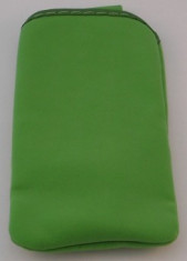 Toc textil cu tragator imitatie piele intoarsa iPhone 3GS / 4GS Verde foto