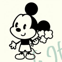 Mickey Mouse_Tatuaje Perete_Cod: WDECO-178_Dim: 10 cm. x 7.7 cm. foto