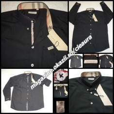 CAMASA 5XL BARBATI NEAGRA FIRMA BURBERRY 100% BUMBAC MANECA LUNGA BUZUNAR XXXXXL foto