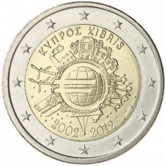 CIPRU moneda 2 euro comemorativa 2012 TYE - 10ani euro, UNC foto