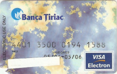 Card TIRIAC BANK - pentru colectionari foto