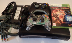 Consola Microsoft Xbox360 120Gb Modat RGH (pe hard) 2 Gamepad jocuri poze reale foto
