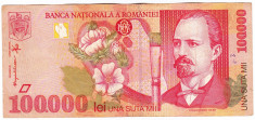 Bancnota 100.000 lei 1998 ( 100000 lei 1998 ) Nicolae Grigorescu (4) foto