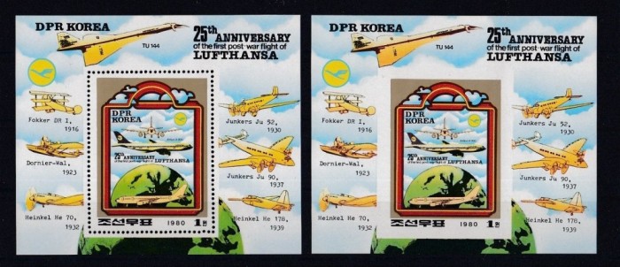 COREEA DE NORD 1980 AVIOANE AVIATIE LUFTHANSA