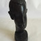 Statuie / bust din lemn de abanos barbatul african sculptat de mana