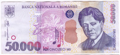 Bancnota 50.000 lei 2000 ( 50000 lei 2000 ) George Enescu Sfinxul Bucegi (3) foto