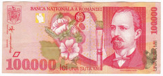 Bancnota 100.000 lei 1998 ( 100000 lei 1998 ) Nicolae Grigorescu (5) foto