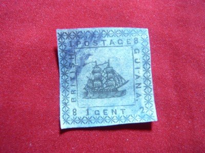 Timbru 1 C Guyana Britanica - Fals stampilat - f.rar ! foto