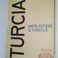 Harta rutiera si turistica Turcia - Colectia Mapamond 1992