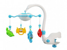 Carusel muzical cu proiector Baby Mix BL-BT9001 Blue foto