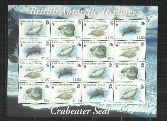 F 279 - PESTI - BRITISH ANTARCTIC TERRITORY - BLOC NESTAMPILAT