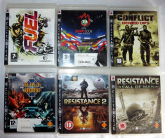 Colectie 6 jocuri PS3 : Resistance, UEFA 2008. Fuel etc foto