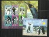Timbre Maldive: Pinguini - Set 2 Blocuri Nestampilate MNH, F 258, Stare Perfecta