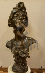 STATUETA, JULIEN Causse , CIGALE, bronz, h- 31 cm foto