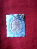 Timbru 2 1/2 p. albastru + brun Malta Colonie Britanica 1903 Eduard VII,stamp., Stampilat