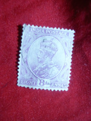 3 Timbre India-Col.Brit. Rege George V:8 anna 1912,3 anna 1926 si 3.6 anna 1932 foto