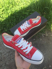 Tenesi/Tenisi Ieftini Converse/Conversi Colorati Rosii Red Unisex 37 42 foto