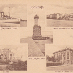 CONSTANTA , FARUL REGELE CAROL , VAPORUL IMPARATUL TRAIAN ,CASINO ,HOTEL PALACE