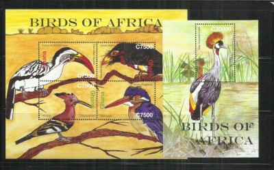 F 266 - PASARI - GHANA - 2 BLOCURI NESTAMPILATE, MNH foto