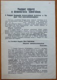 Pliant publicitar al MADOSZ , Uniunea Maghiara din Romania la alegerile din 1936