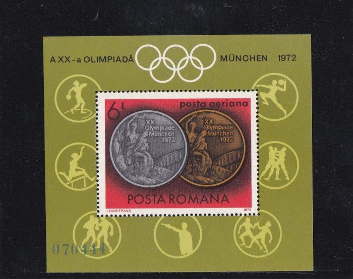 L.P 806 Olimpiada de la Munchen medali olimpice -colita dan.