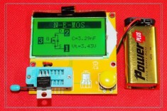 Tester ESR RLC metru pentru condensatori, tranzistori,diode, rezistente,etc foto