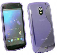 Husa Samsung i9250 Galaxy Nexus Silicon Gel Tpu S-Line Mov + Folie Ecran Inclusa foto