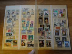 774 Clasor A4 deteriorat cu timbre straine stampilate amestecate foto