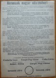 Cumpara ieftin Pliant publicitar al MADOSZ , Uniunea Maghiara din Romania la alegerile din 1936