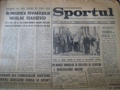 Ziarul Sportul - 5 mai 1973 (preliminarii CM fotbal Romania-Albania) foto
