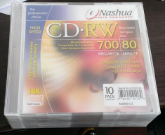 CD-uri reinscriptibile CD-RW Nashua 700MB/80min 16X - pachet de 10 bucati foto