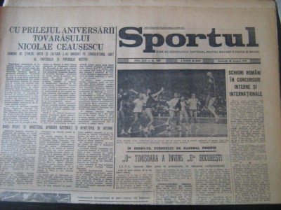 Ziarul Sportul - 28 ianuarie 1973 /meci de verificare Poiana Cimpina-Rapid 0-2 foto