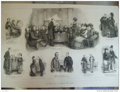 Grafica 4 martie 1876 The Graphic concurs dictie Spelling - Bee Statele Unite foto