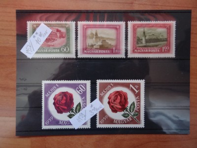 MPDV - Magyar Posta - Timbre Ungaria - Serii complete 1952 , 1959 nestampilate * foto