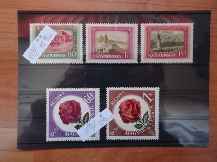 MPDV - Magyar Posta - Timbre Ungaria - Serii complete 1952 , 1959 nestampilate *