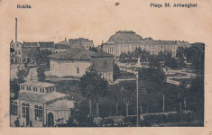 BRAILA , PIATA SF. ARHANGHELI , CIRCULATA 1919 , STAMPILA CENZURA foto