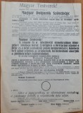 Cumpara ieftin Pliant publicitar al MADOSZ , Uniunea Maghiara din Romania la alegerile din 1936