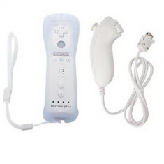 Maneta(controller/telecomanda) + Nunchuk wii, motionplus, compatibile Wii, Wii U foto