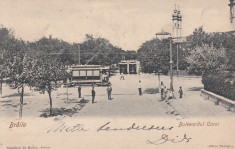 BRAILA , BULEVARDUL CAROL , INTALNIREA TRAMVAELOR , CIRCULATA JAN. 1906 foto