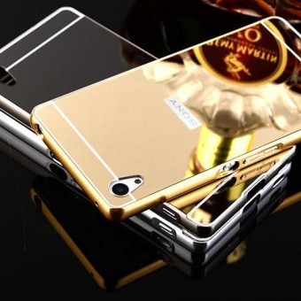 Bumper aluminiu Mirror Case Sony Xperia Z5 GOLD Bumper aluminiu Mirror Case Sony Xperia Z5 GOLD