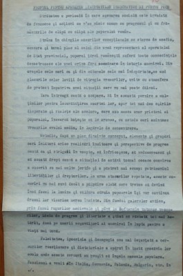 Document , Frontul ptr. apararea libertatilor democratice si pentru pace , 1935 foto