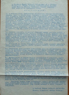 Progr. Frontului Plugarilor si MADOSZ la adunarea de la Bacia , Hunedoara ,1935 foto