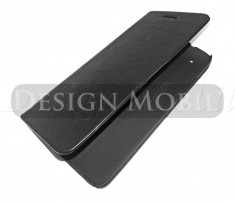 HUSA HTC ONE MINI TOC FLIP COVER TIP CARTE NEGRU foto